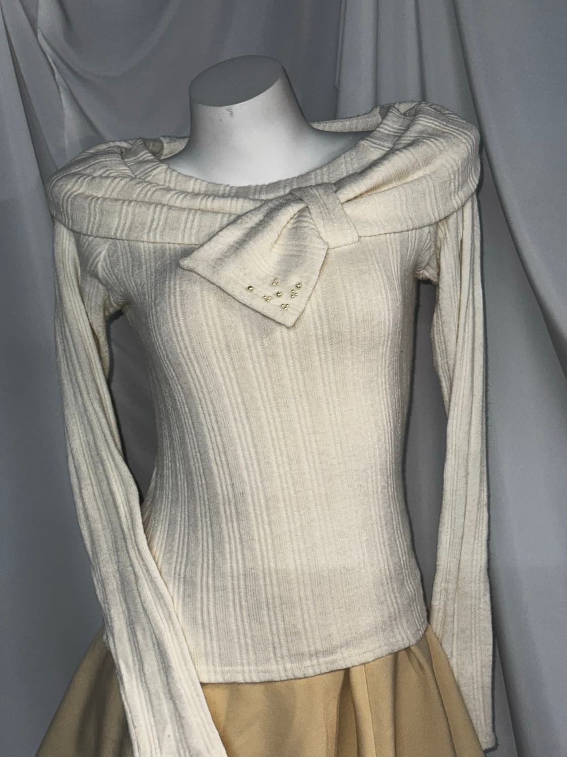 리즈리사 하치깔 러블리 히메갸루 아일렛 리본 오픈숄더 코디세트  상품이미지5