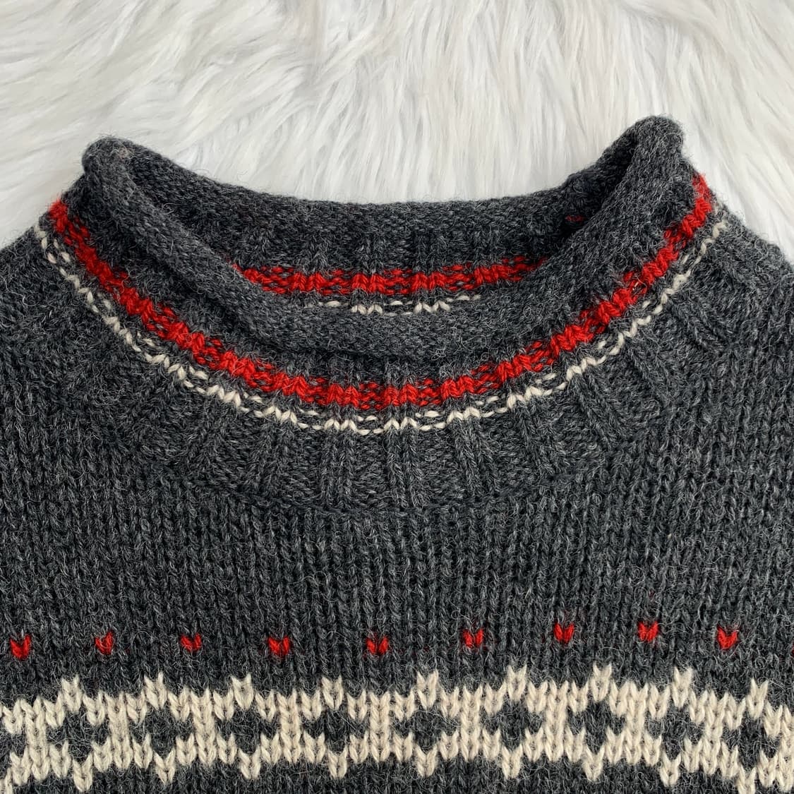 에디바우어 빈티지 노르딕 울 100 롱니트 1848 상품이미지3