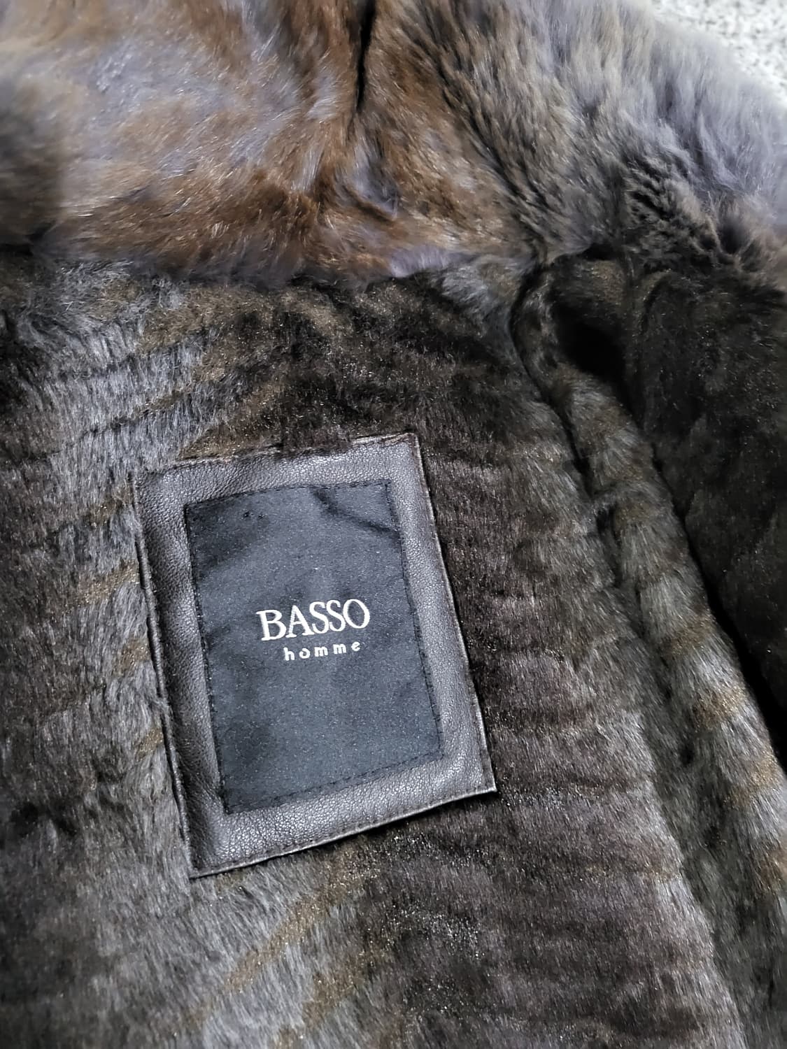 BASSO 옴므 패딩 코트 (내피 토끼털 )  상품이미지4