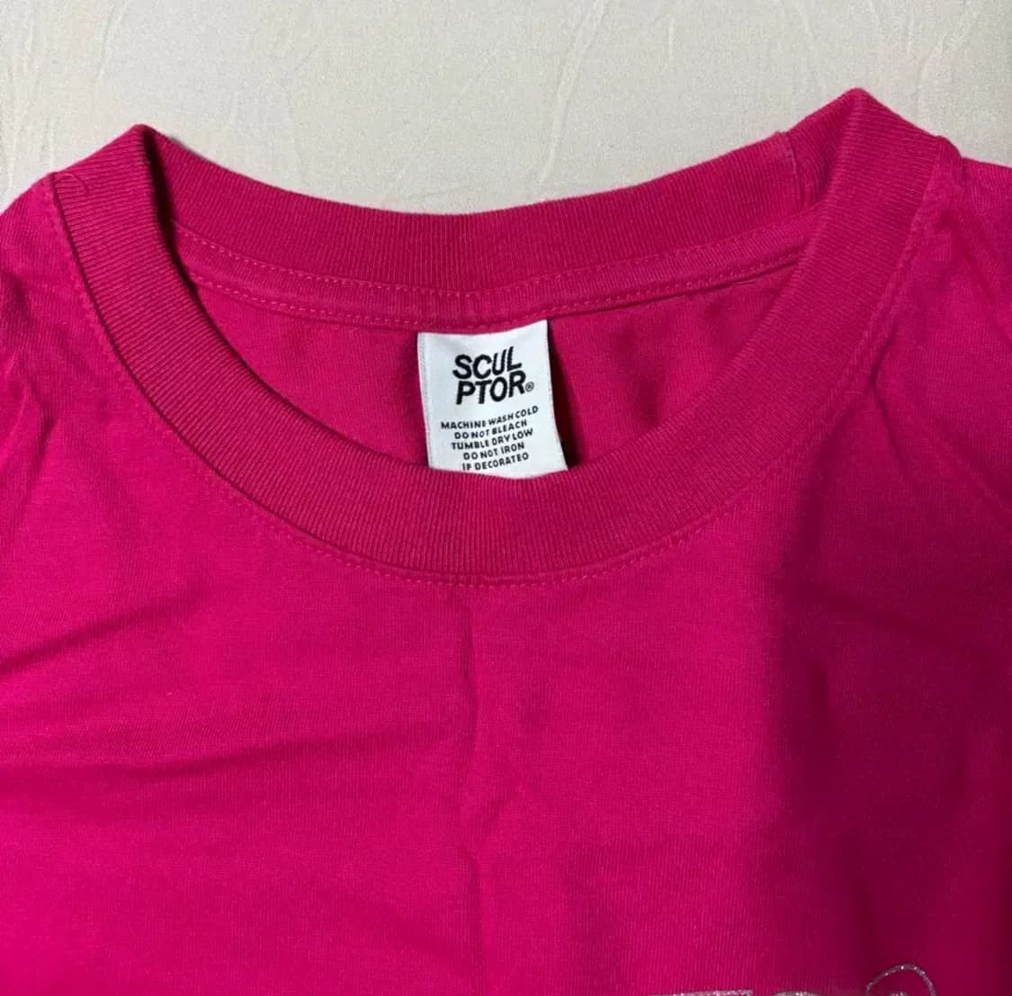 스컬프터 핫핑크 반소매 반팔 티셔츠  상품이미지2