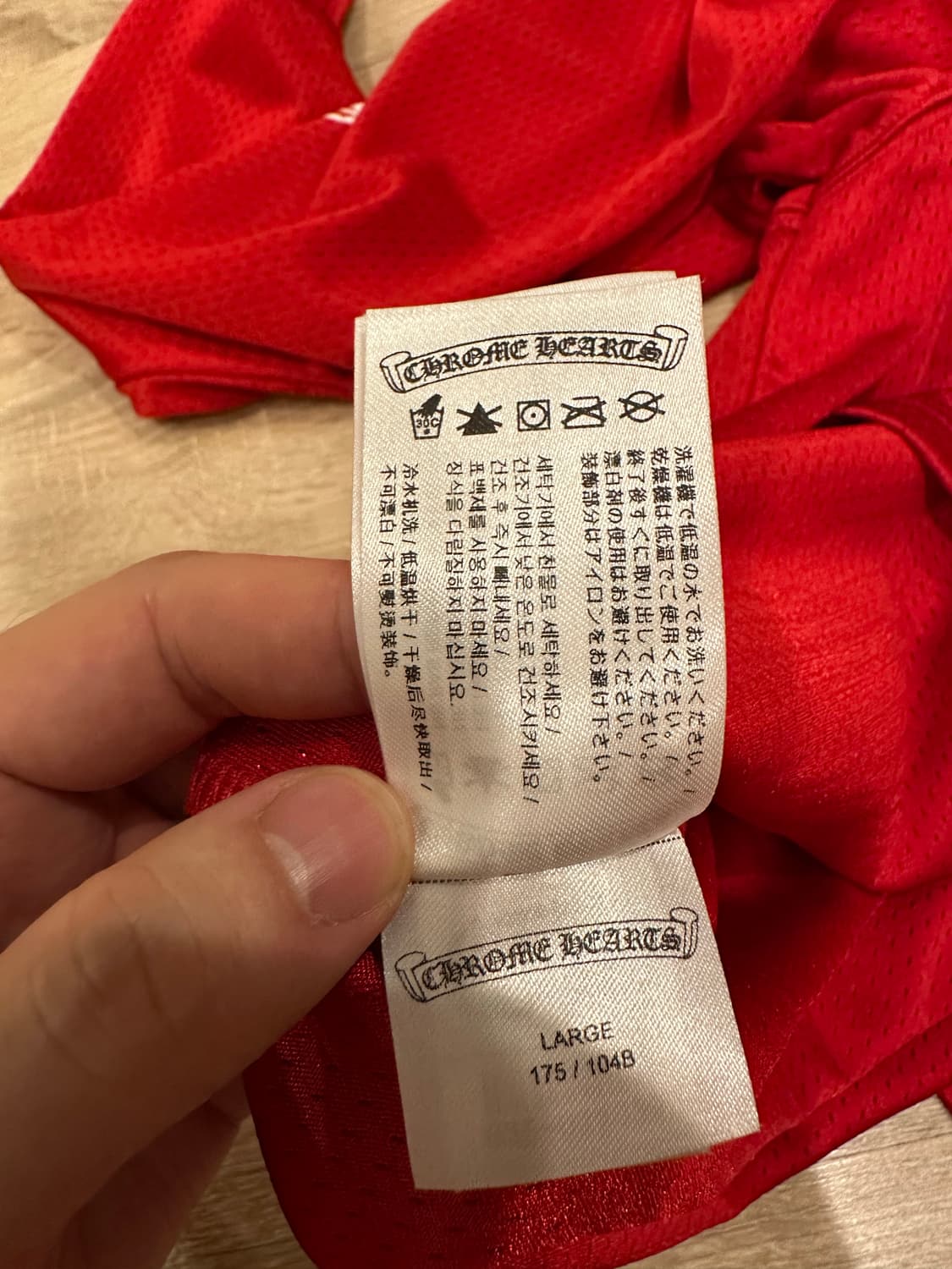 크롬하츠 레드저지 롱슬리브 Lsize 상품이미지7