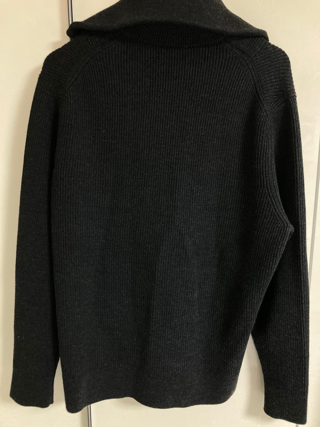 코스  울코튼 블렌드 하프 집 스웨터 L 상품이미지4