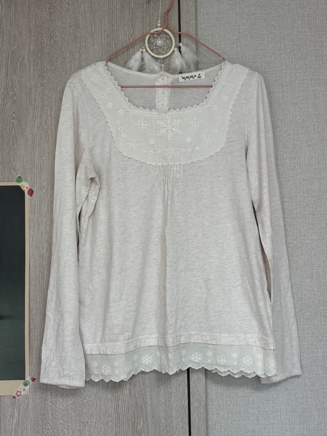 일본 빈티지 모리걸 사만사모스 SM2 눈꽃 이너 티셔츠 상품이미지1