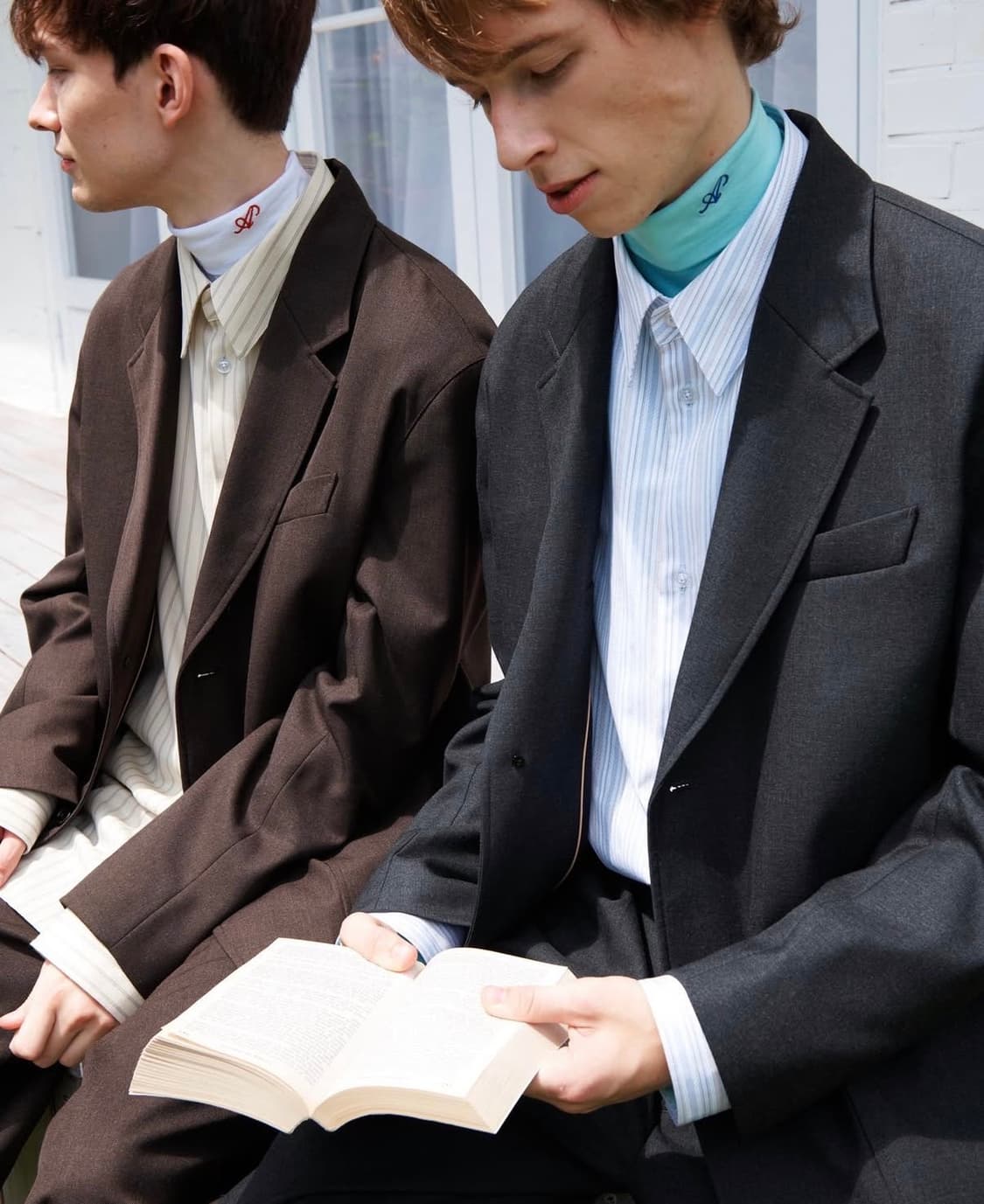 애프터프레이 브라운 울 셋업 라지 상품이미지2