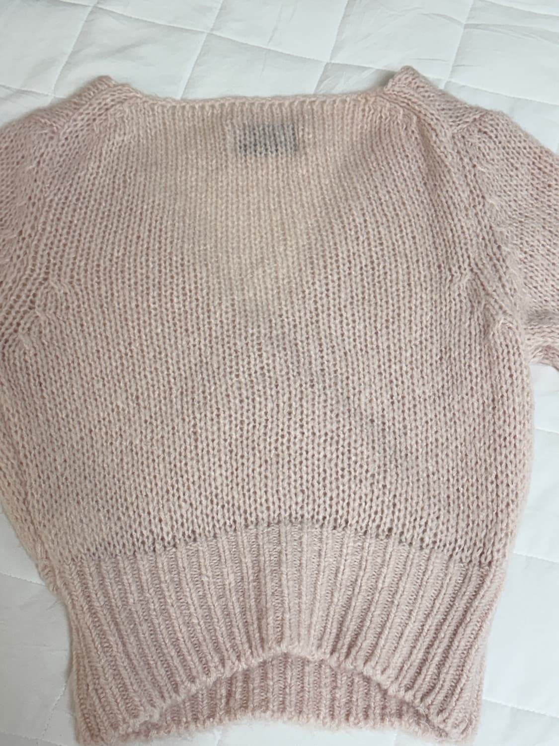 쓰리타임즈 랩 니트 탑 핑크 상품이미지4