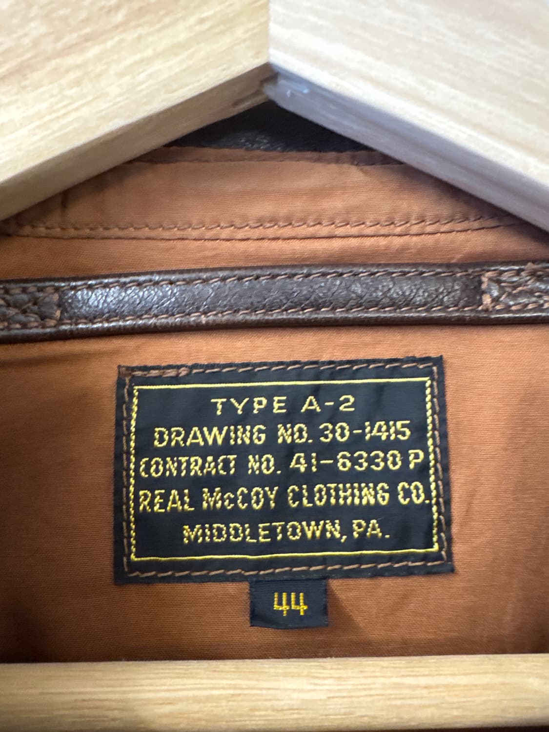 리얼 맥코이 A-2 레더 자켓 44 XXL 상품이미지3