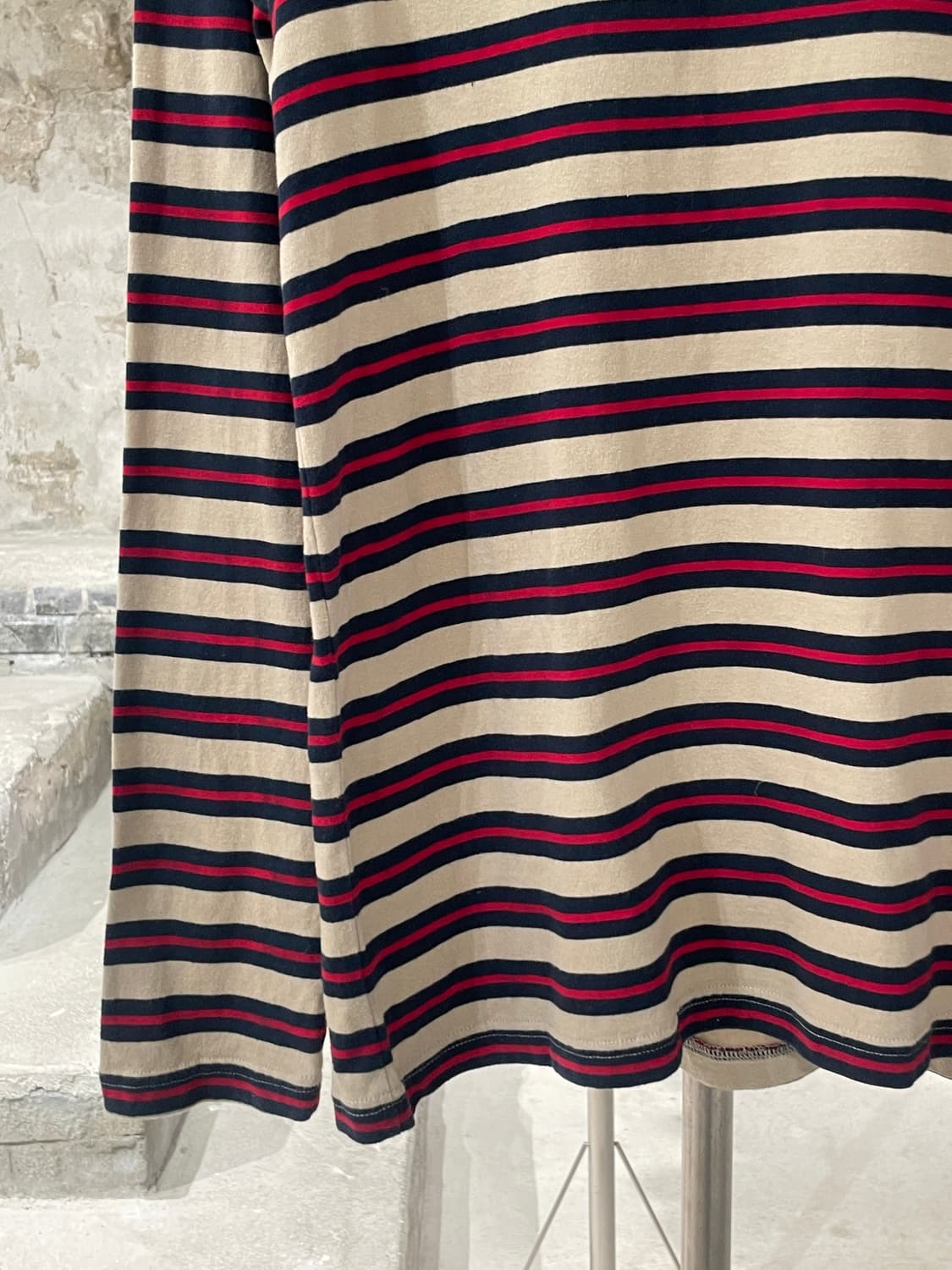 스투시 x 서플러스 00’s 스트라이프 크루넥 코튼 롱 슬리브 상품이미지4