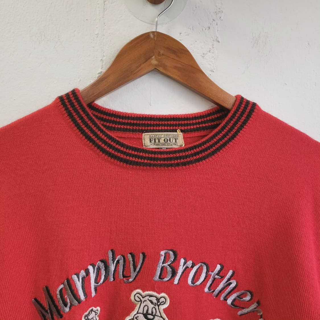 Marphy Brothers 딥레드 울100 여성 니트 상품이미지4