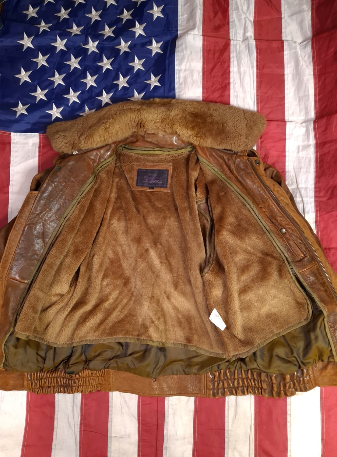 80's 일본판 밀리터리 리얼레더 항공자켓 상품이미지9