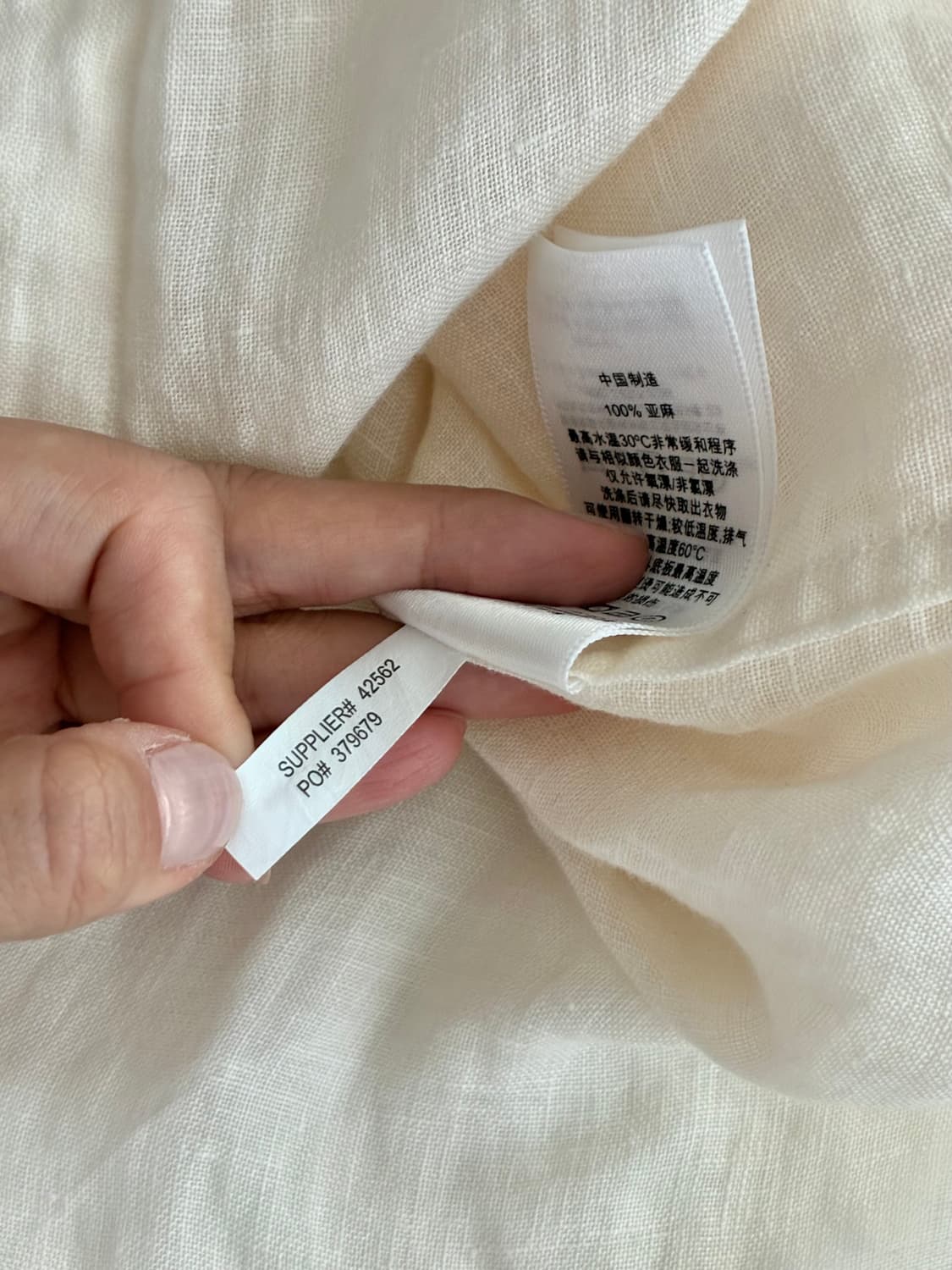 0) 랄프로렌 여성 클래식핏 린넨 100 셔츠 크림 상품이미지8