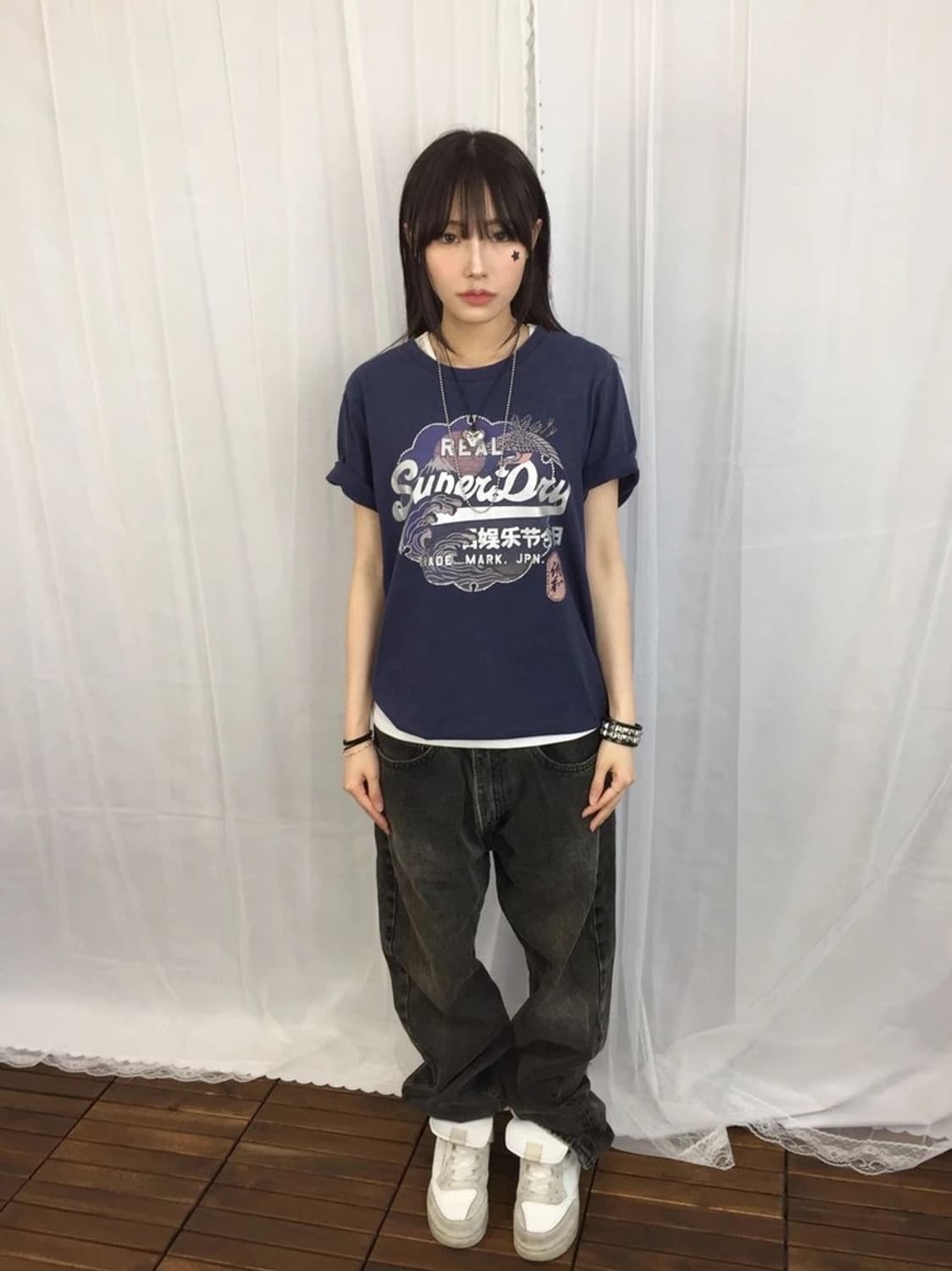 Superdry Navy Logo Graphic Tee 상품이미지1