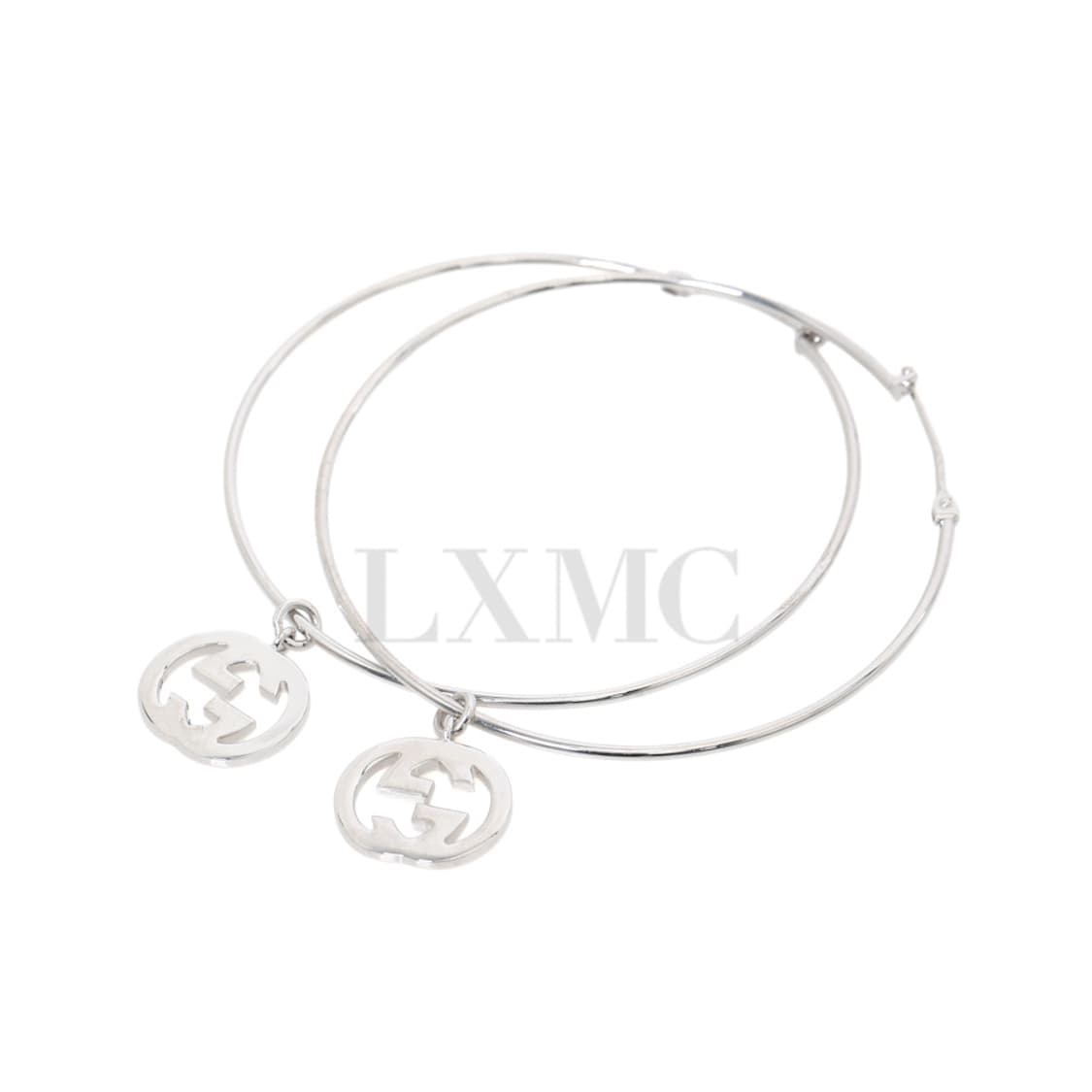 구찌 링 귀걸이 18K 화이트골드 GG 로고 후프 이어링 상품이미지7