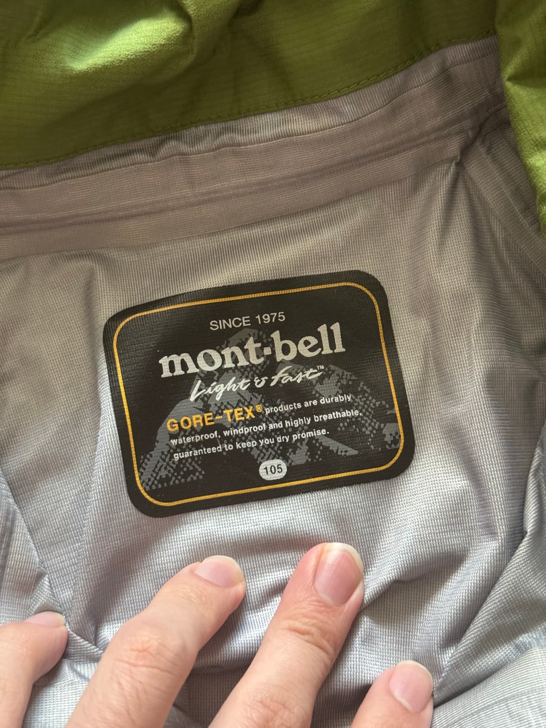 (105) 몽벨 고어텍스 바람막이 상품이미지5