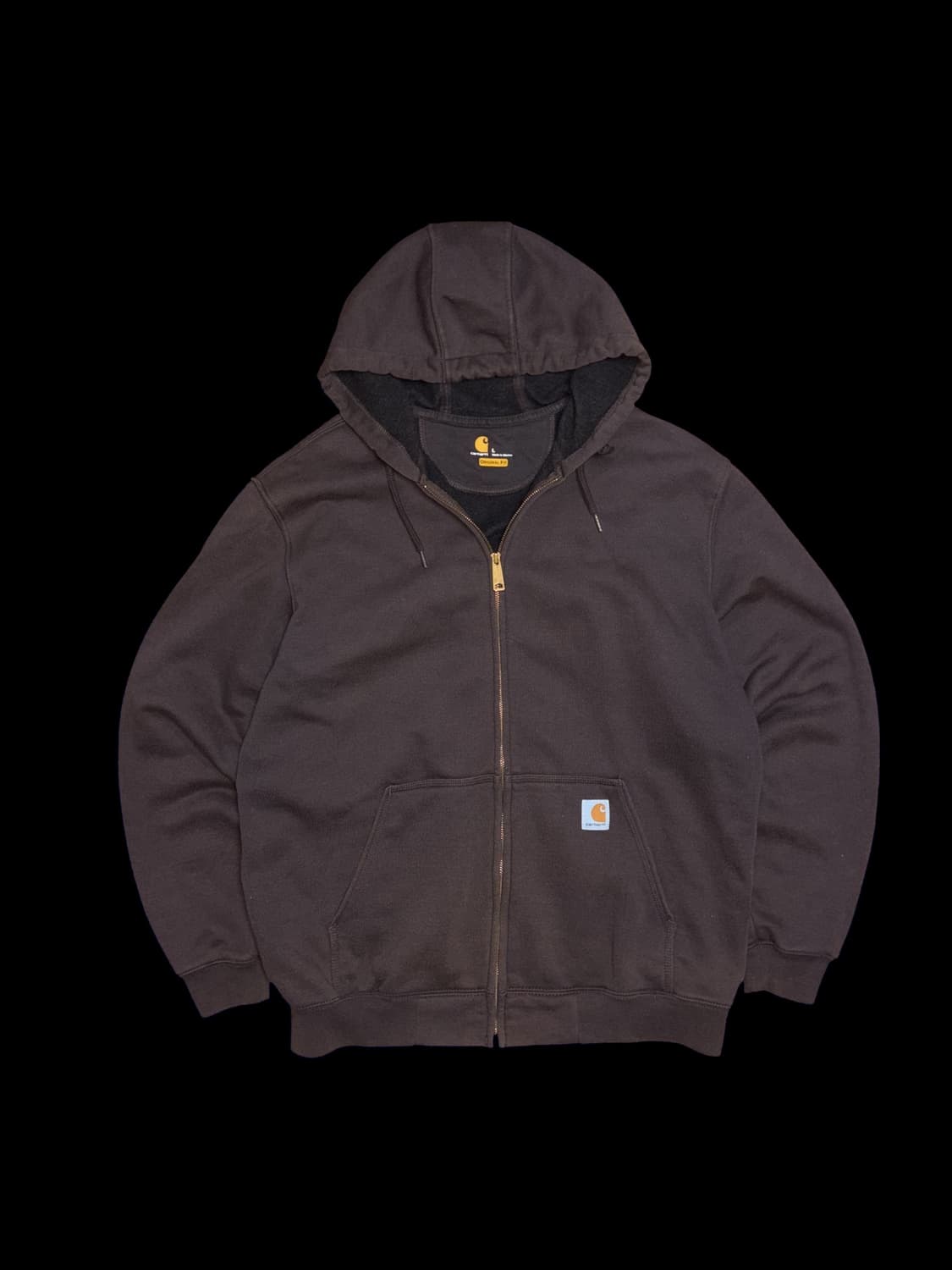 칼하트 다크 브라운 후드 집업 상품이미지3