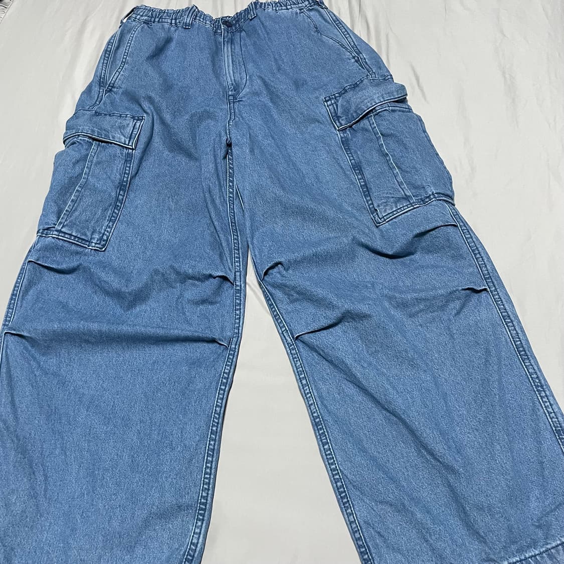 GU 슈퍼 와이드 데님 카고 팬츠 상품이미지2