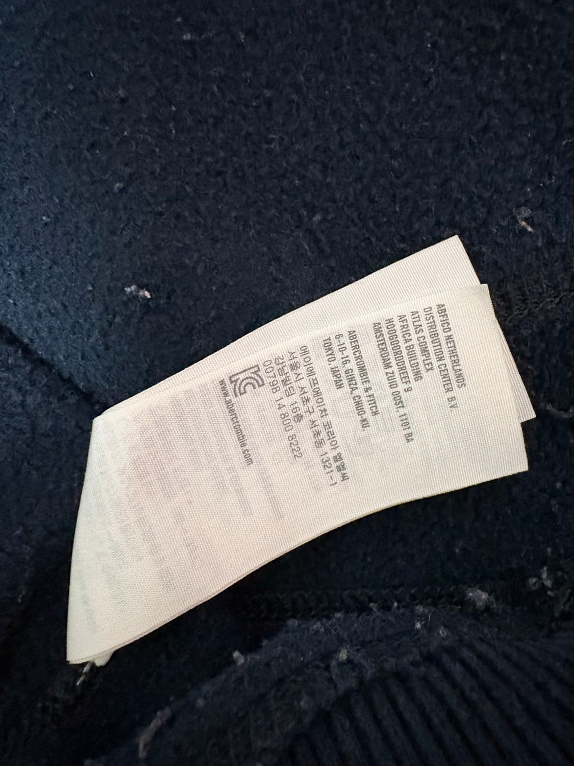 아베크롬비 후드집업 L 네이비 (희소 매물) 상품이미지4