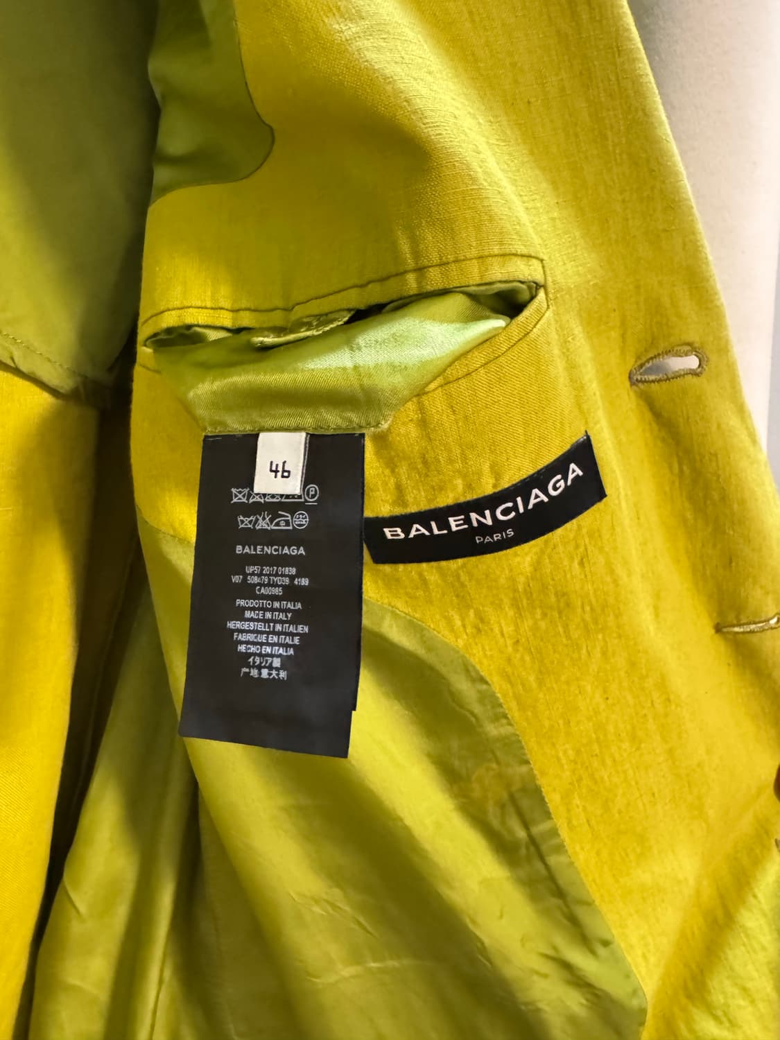 발렌시아가 워시드 오버사이즈 린넨 블레이져 상품이미지3