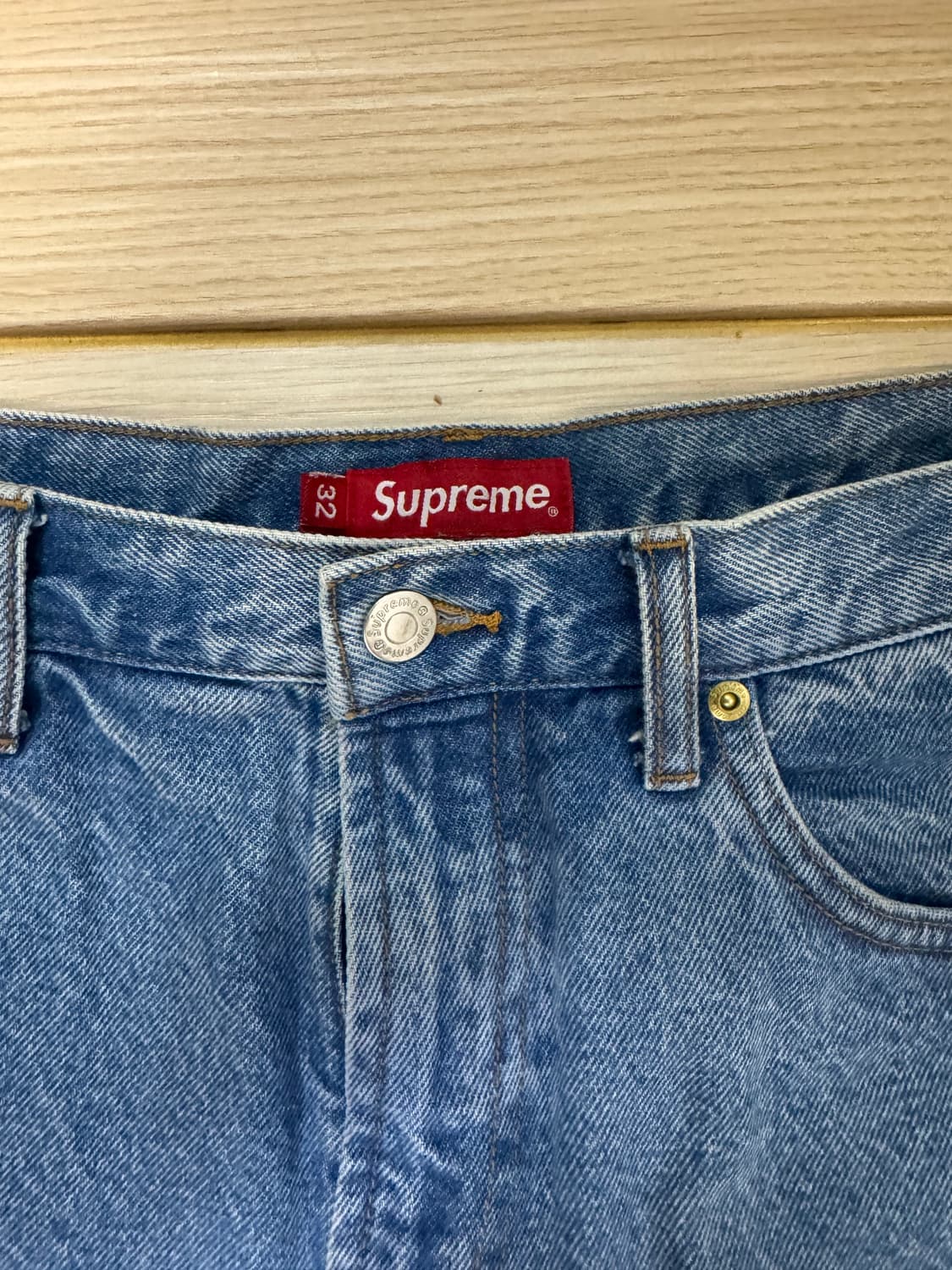 슈프림 배기진 워시드 인디고 상품이미지3