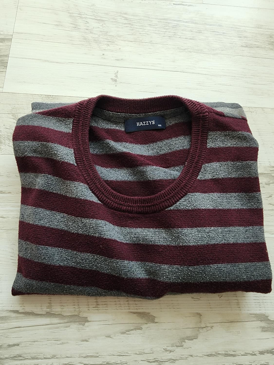 HAZZYS 헤지스 니트 티셔츠 팜. 105사이즈 면+울+캐시미어 스웨터 상품이미지1