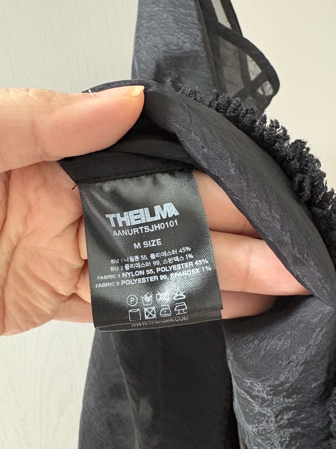 THEILMA 블랙 시스루 슬립 M 상품이미지4