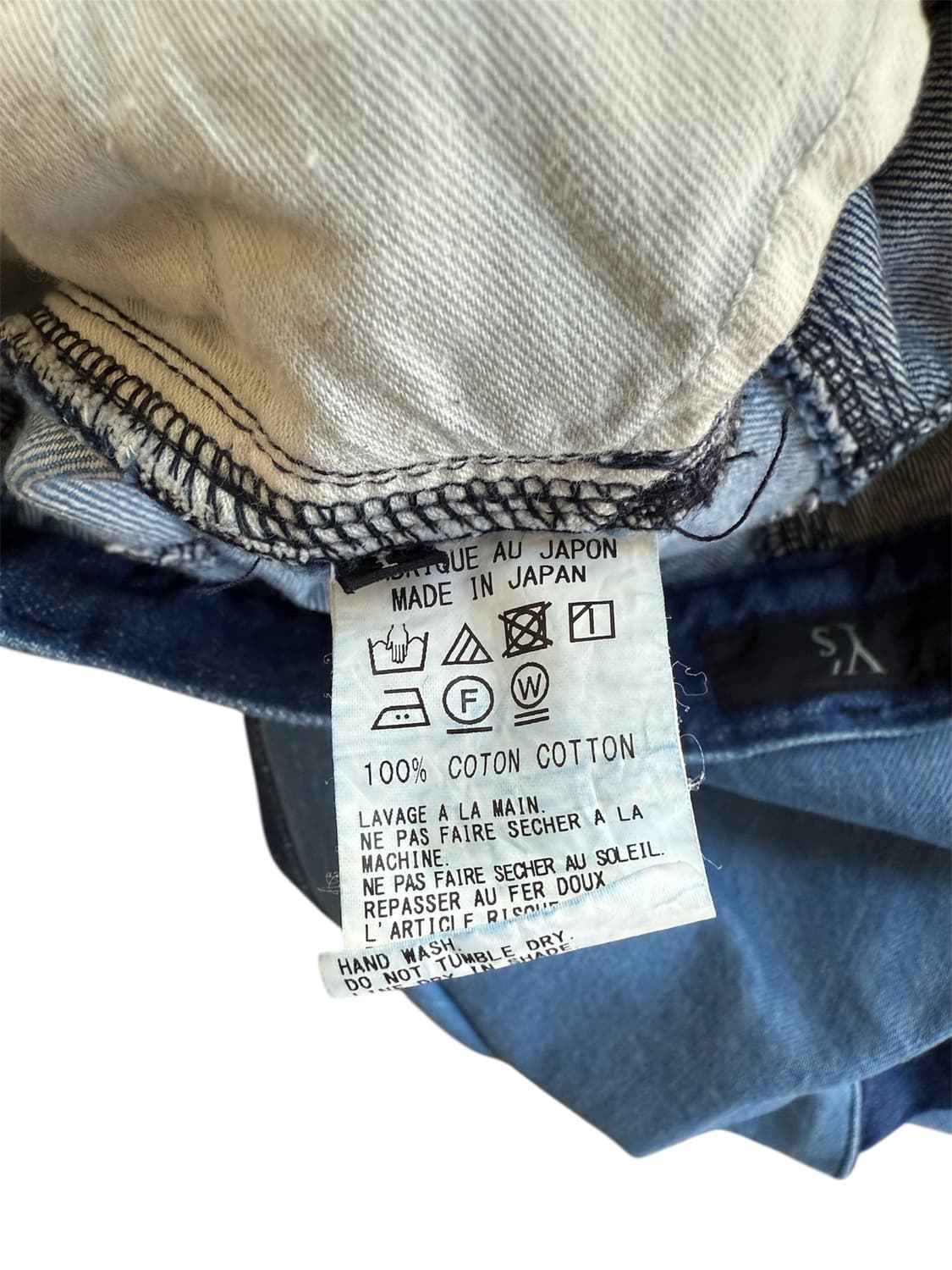 Y's 요지야마모토 스포티드 바이컬러 데님 팬츠 상품이미지6