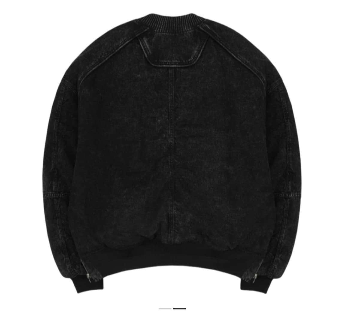 48 준지 데님 마원 트러커 디자인 MA-1 점퍼 블랙 23FW 착장 상품이미지5