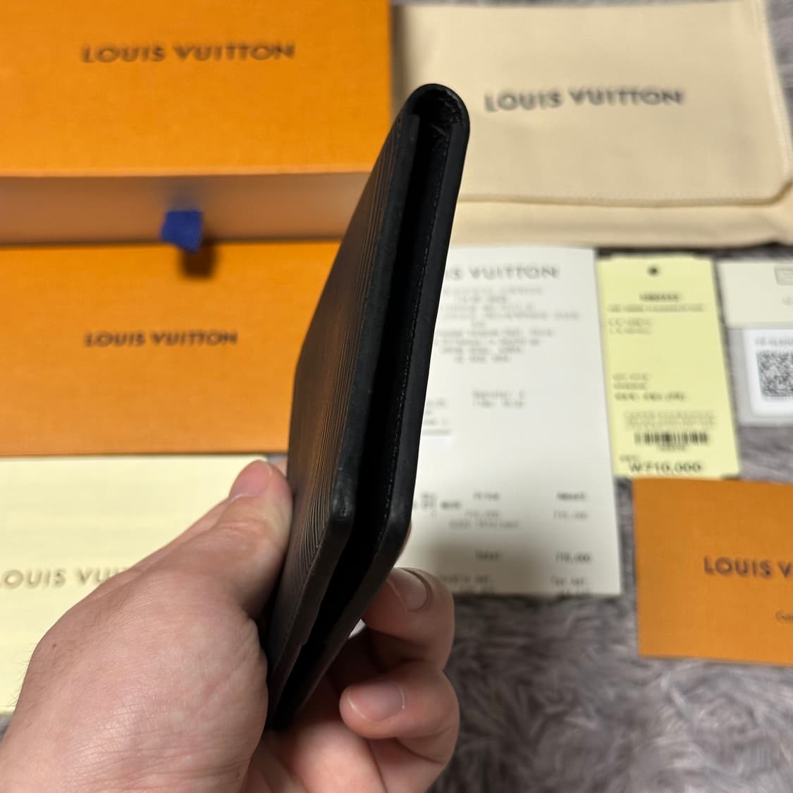 [풀구성] 루이비통 에삐 슬렌더 월릿 반지갑 블랙 상품이미지6