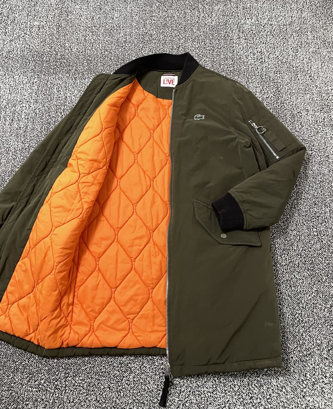 빈티지9. 라코스테 경량패딩 롱 자켓 야상 봄버 MA-1 항공점퍼 상품이미지4