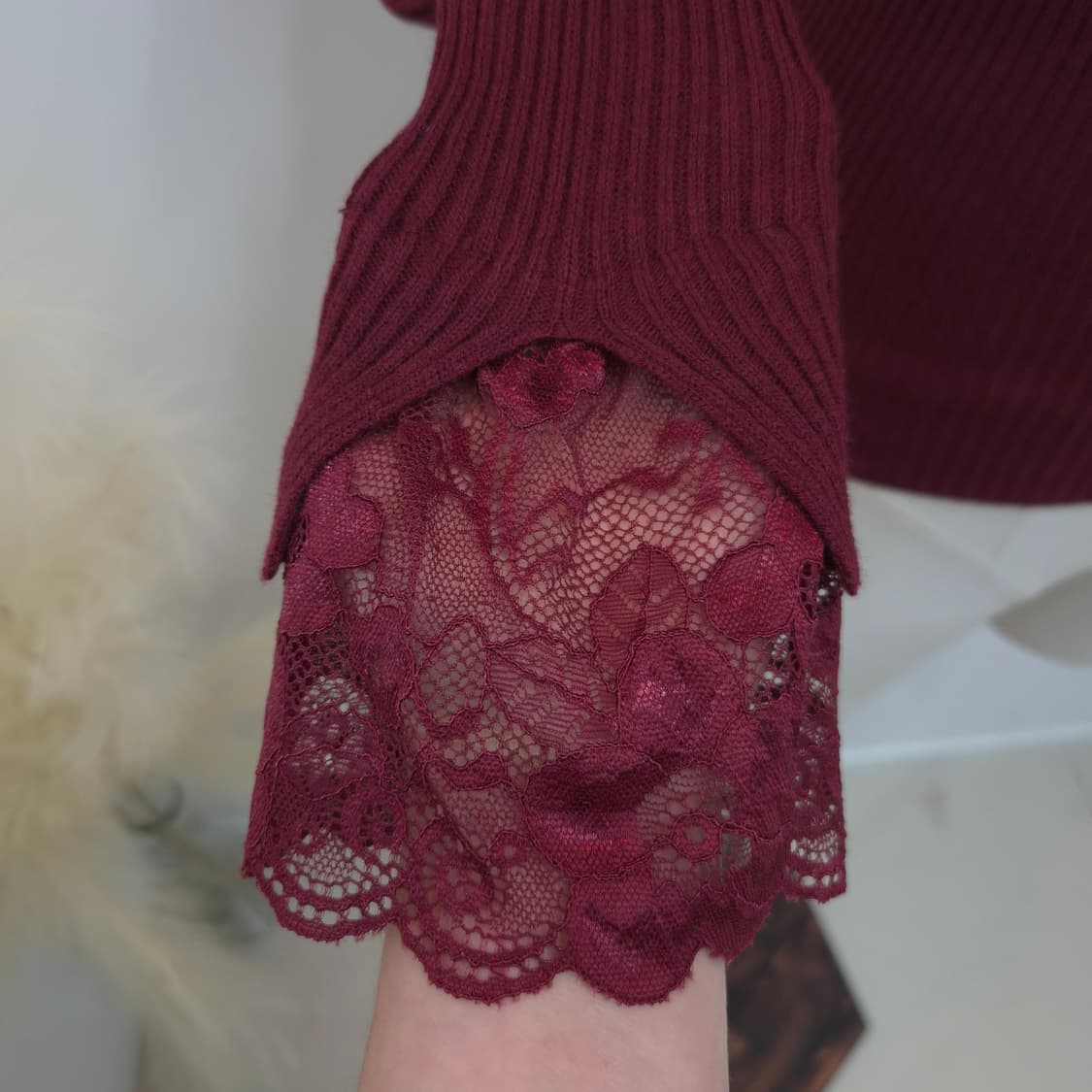 핑키앤다이앤 레이스 골지니트 일본빈티지 상품이미지5