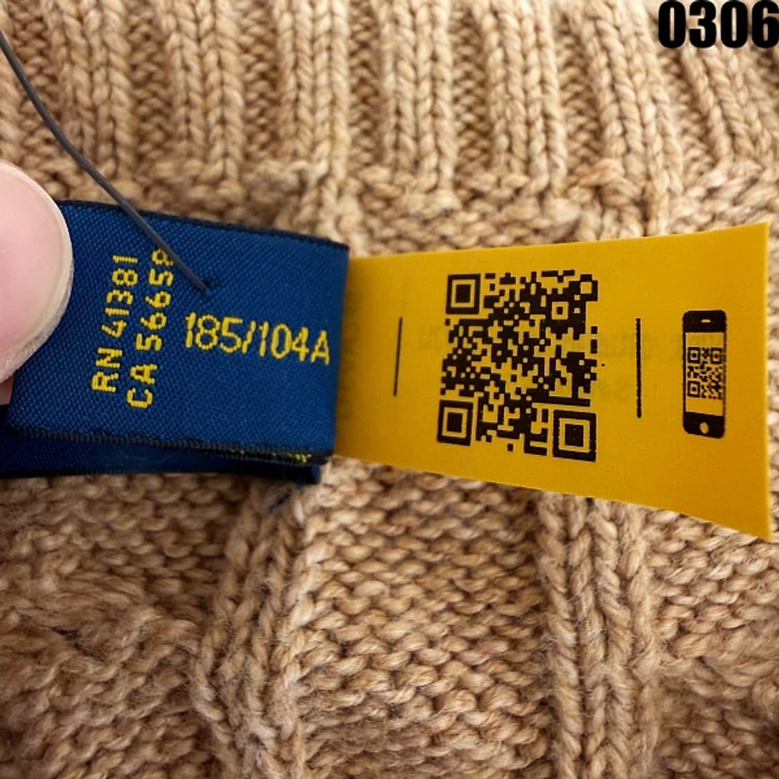 폴로 랄프로렌 클래식 케이블 니트 XL 0306 신형 상품이미지5