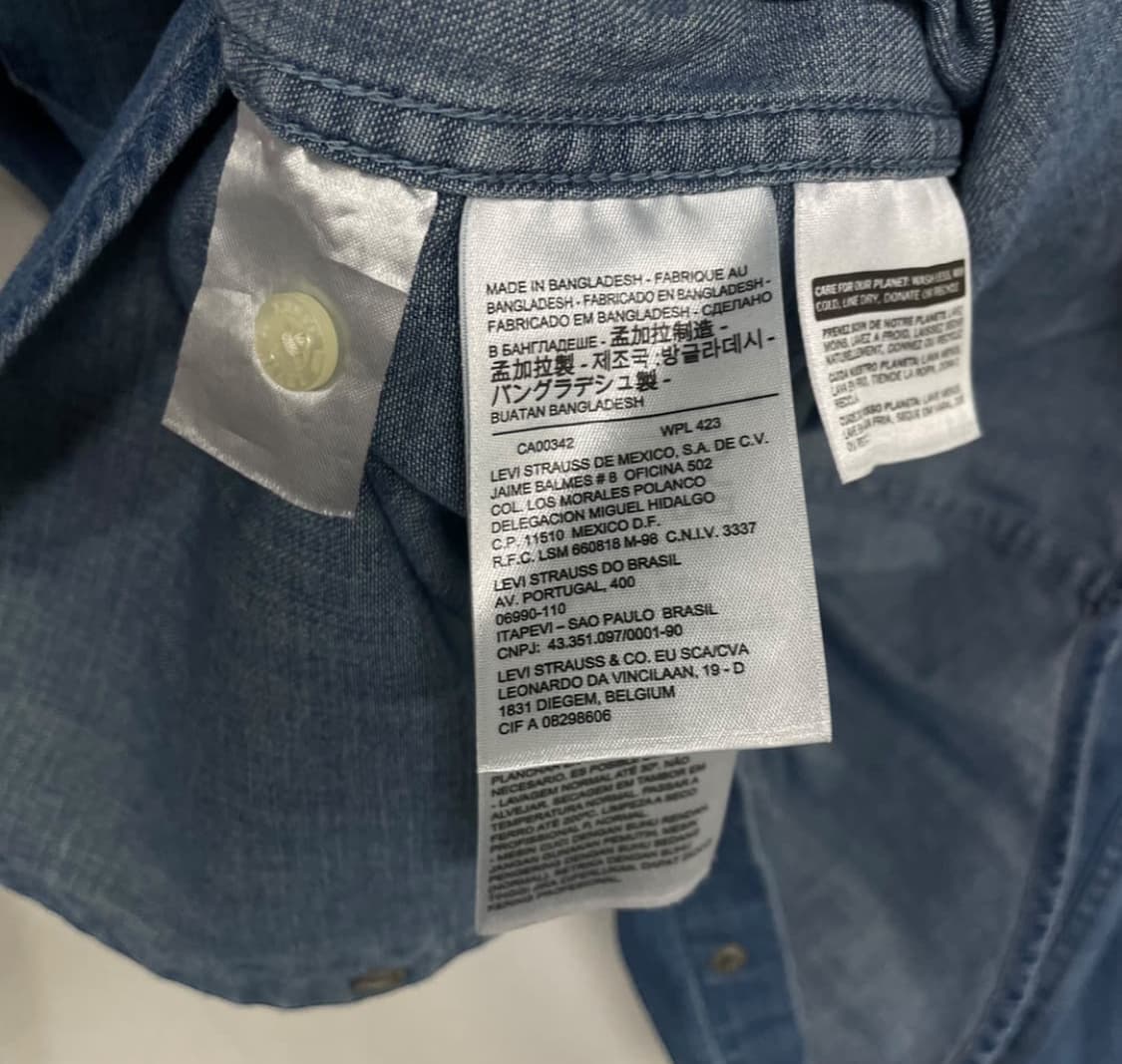 리바이스 데님 셔츠 상품이미지4