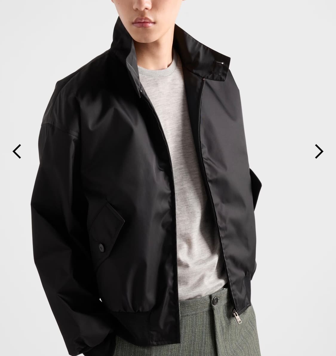 [L] 프라다 리나일론 헤링턴 봄버 상품이미지2