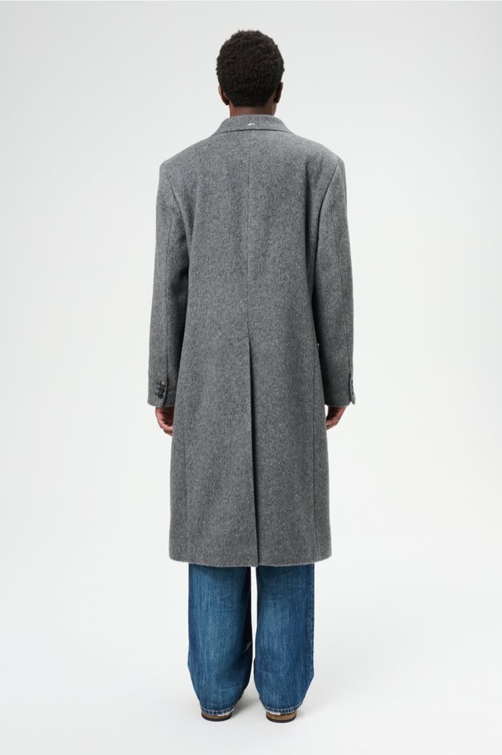 [46] 아워레가시 웨일 코트 헤어리 모헤어 아일랜드 그레이 상품이미지4