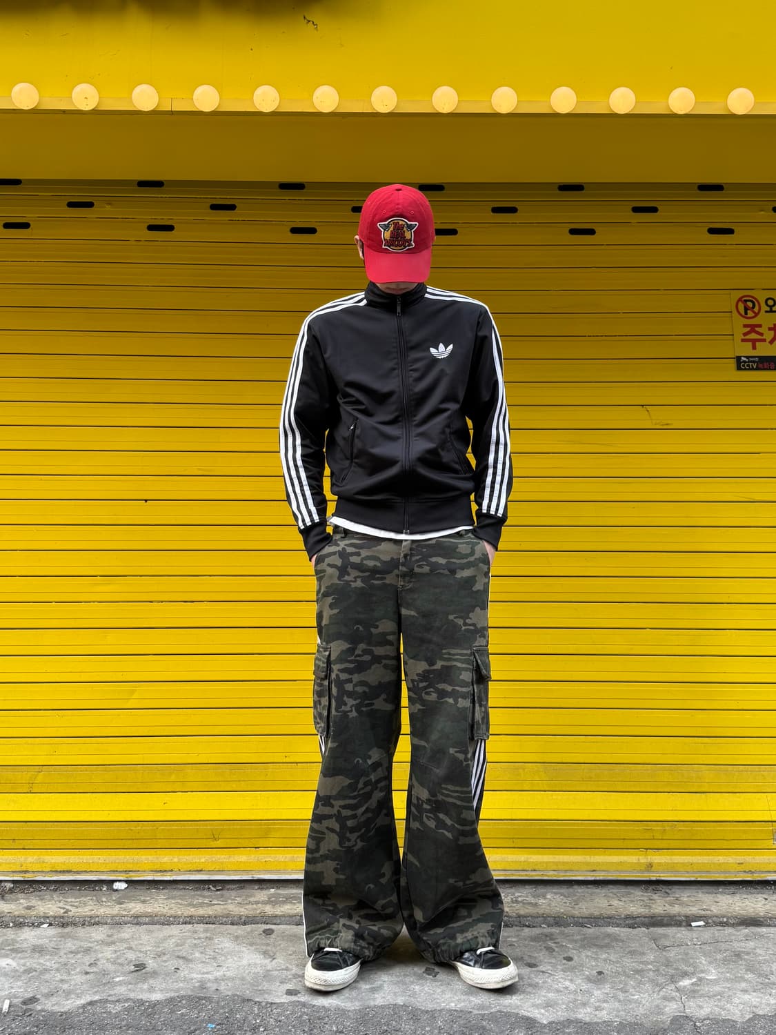 카모플라쥬 삼선줄 커스텀 카고 팬츠 상품이미지4