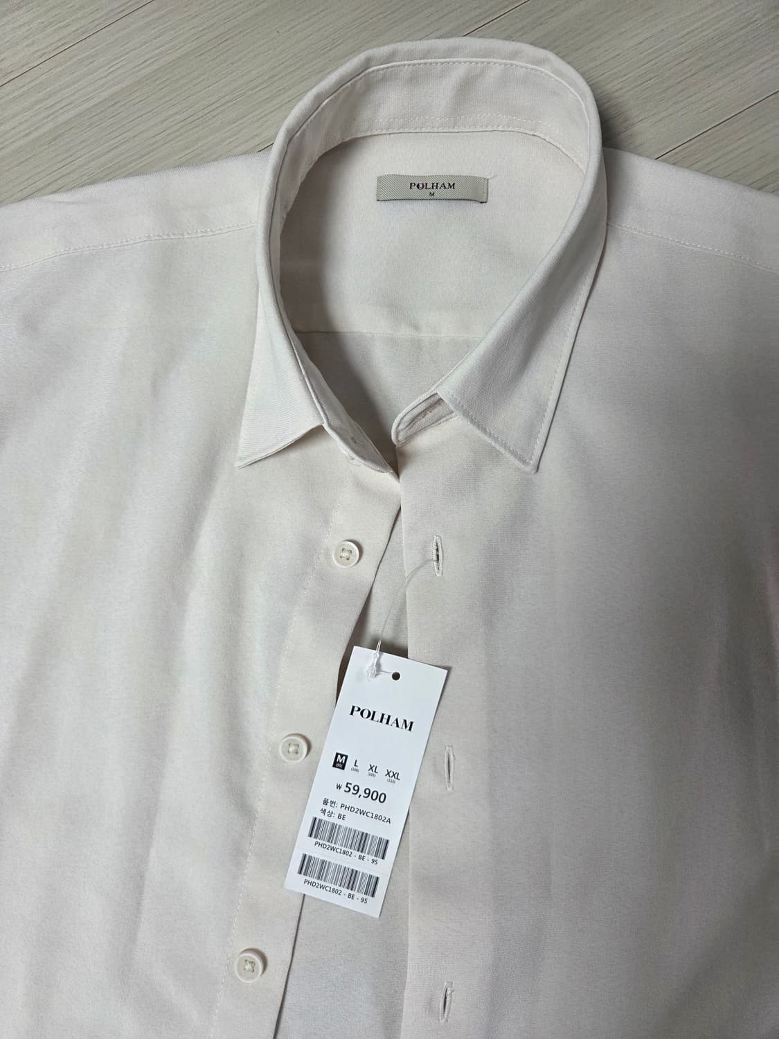 폴햄 베이지 반팔셔츠 M 상품이미지2