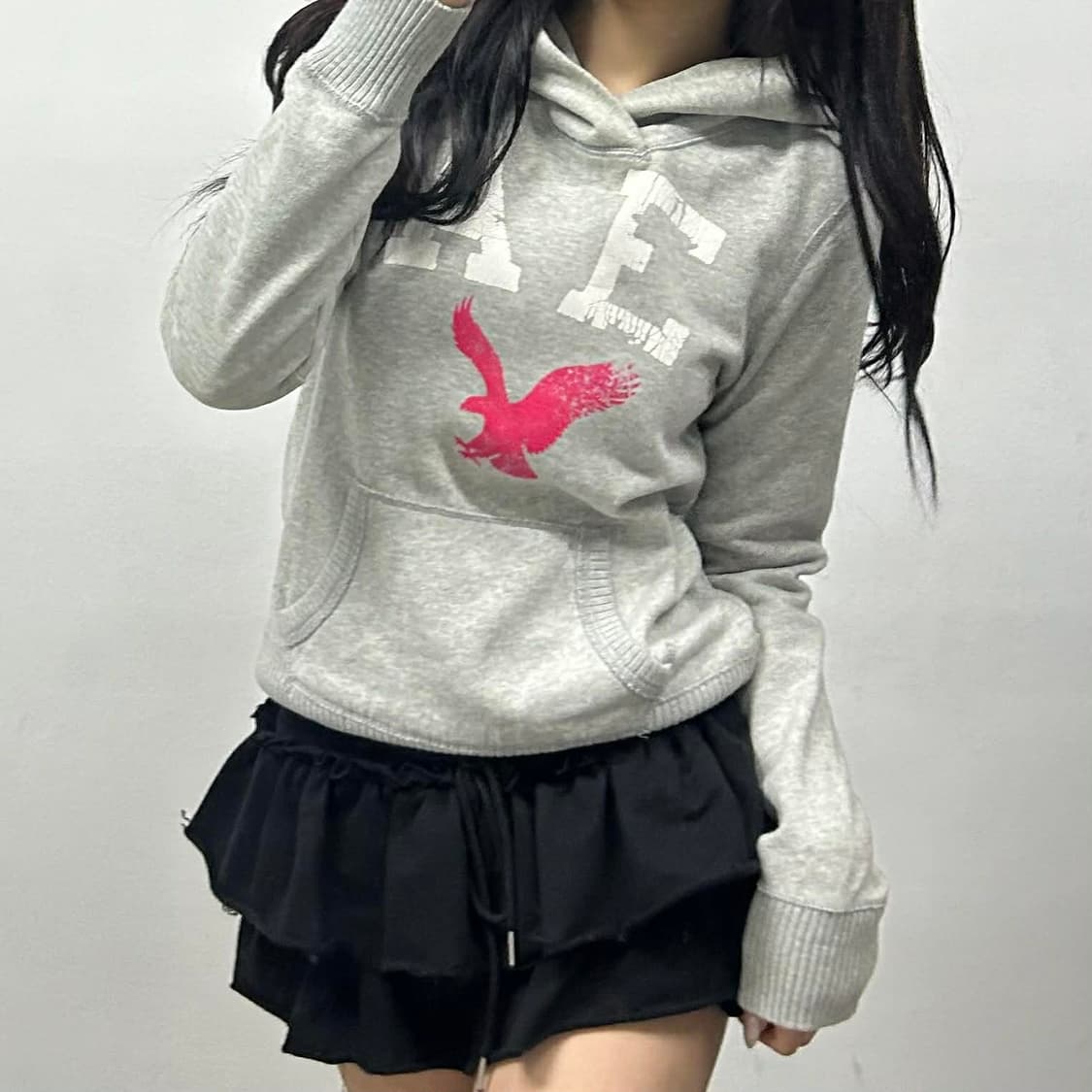 아메리칸이글 y2k 그레이 스웻 셔츠 후드티(S) 상품이미지2