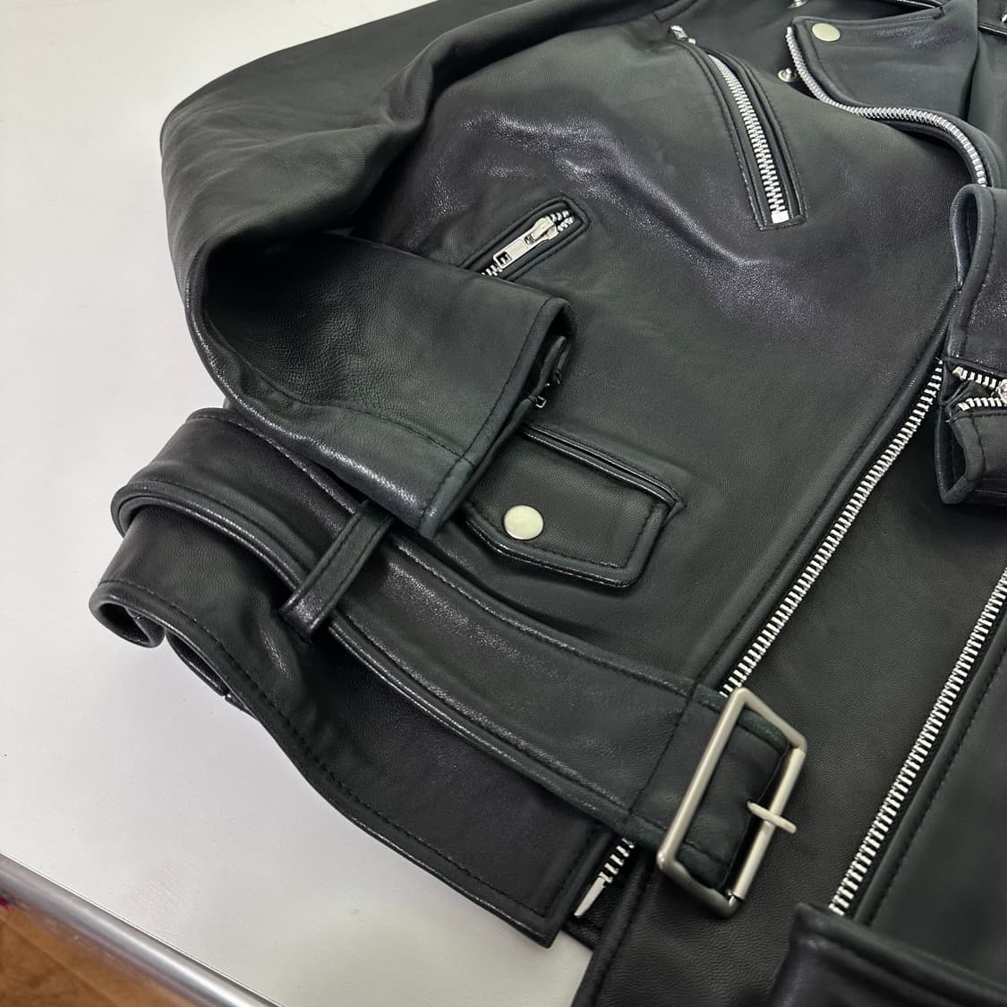 우먼M 비바스튜디오 블랙 양가죽 라이더자켓 상품이미지3