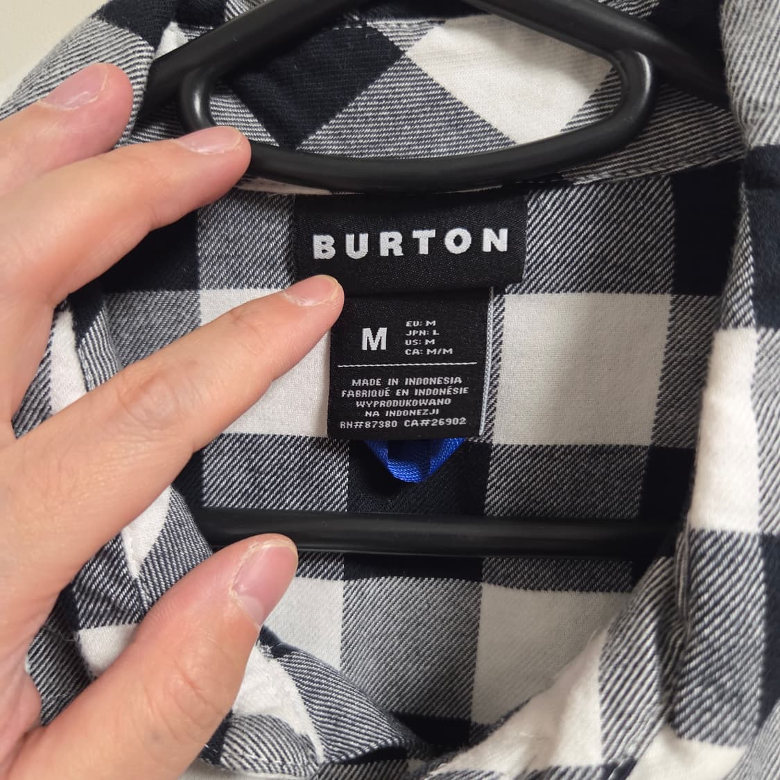 Burton 잉글랜드 플란넬 체크 셔츠 L(100) 상품이미지3