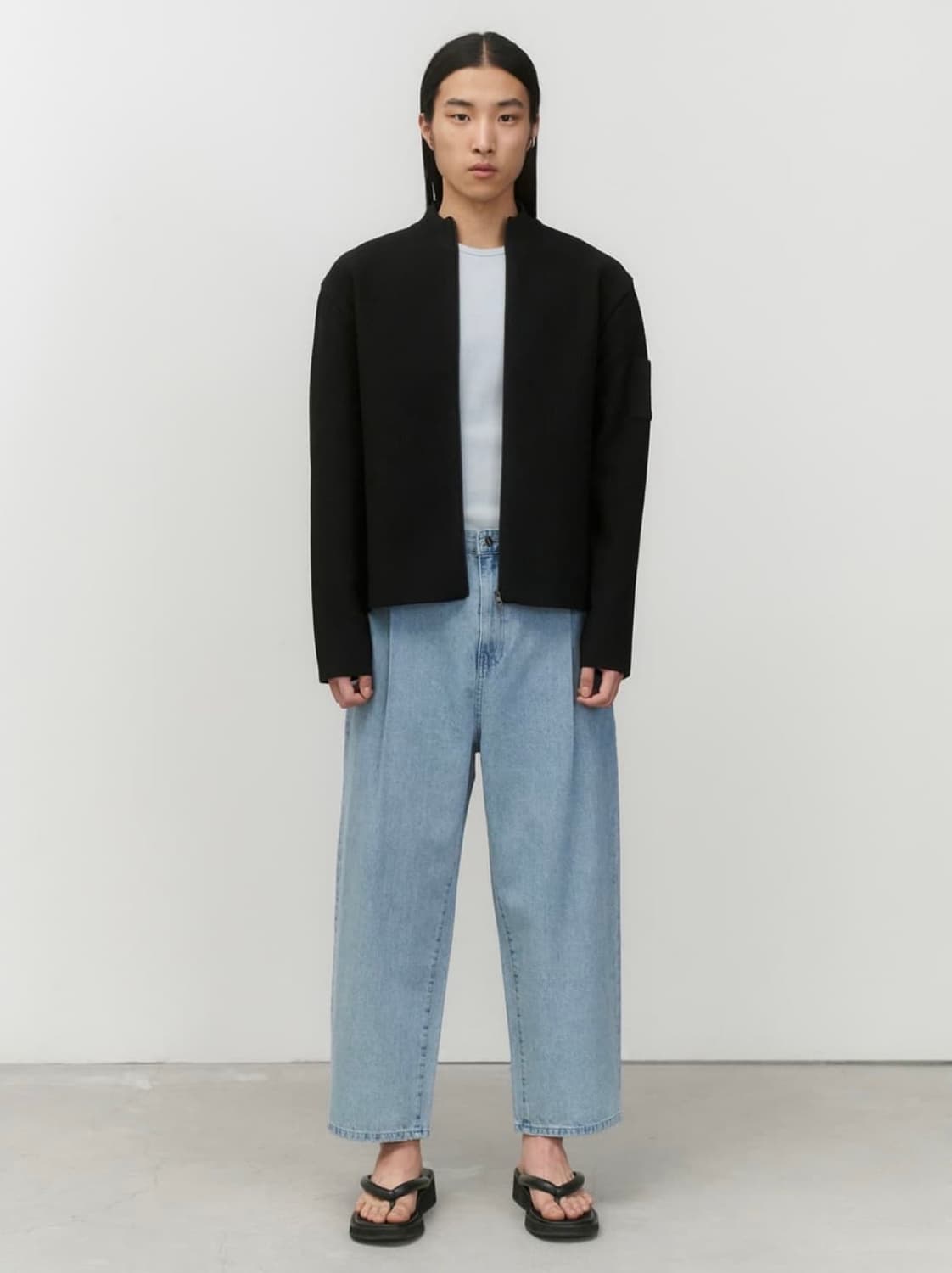 아모멘토 모크넥 집업 M 상품이미지2