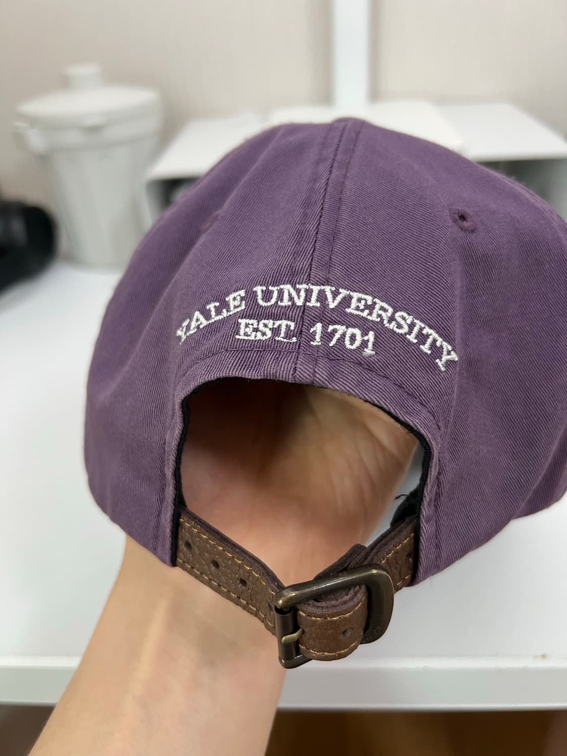 예일 레더 스트랩 볼캡_퍼플 상품이미지4