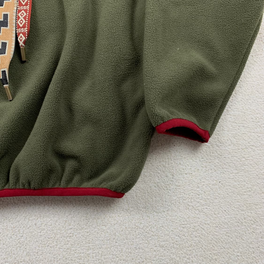 캐피탈 리버스 플리스 쿡넥 맨투맨 카키 상품이미지4