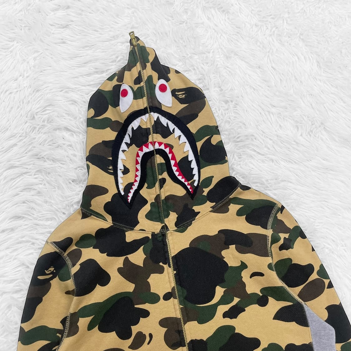 베이프 1st 우먼스 샤크 후드집업 황계 상품이미지4