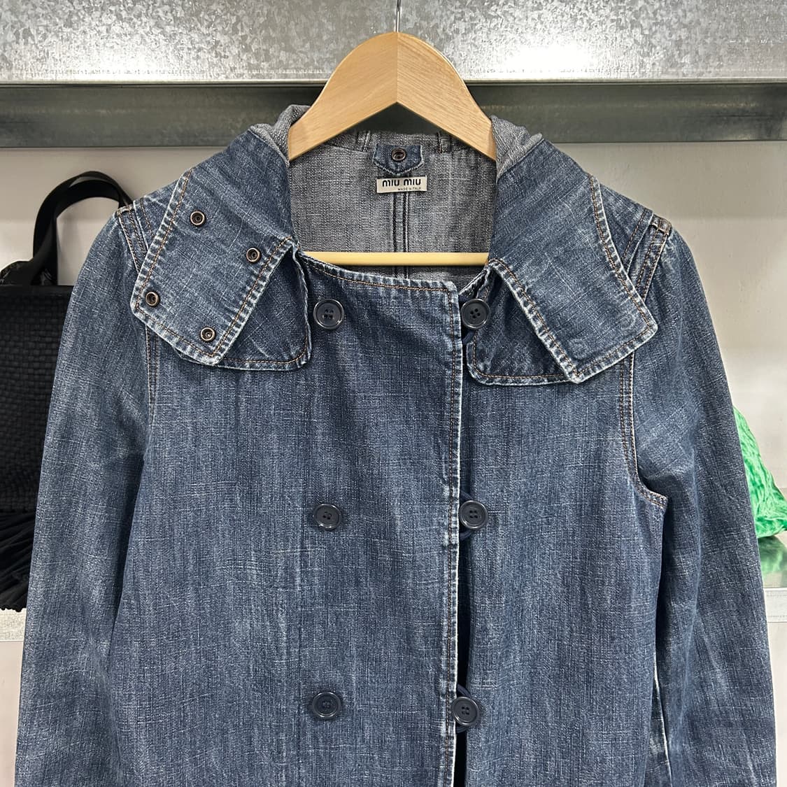 00s 미우미우 데님 후드 파카 상품이미지2