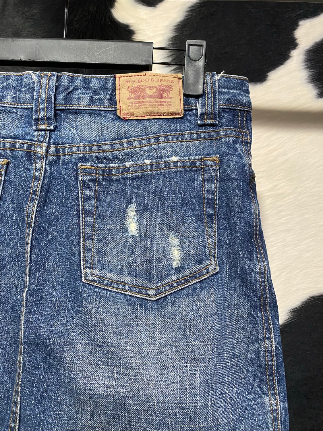 Boo’s jeans 데미지 디테일 데님 미니스커트 상품이미지8