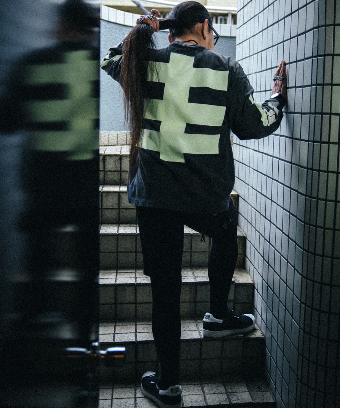 [새상품/XL] 세인트미카엘 x 바운티헌터 본 롱슬리브 티셔츠 블랙 상품이미지8