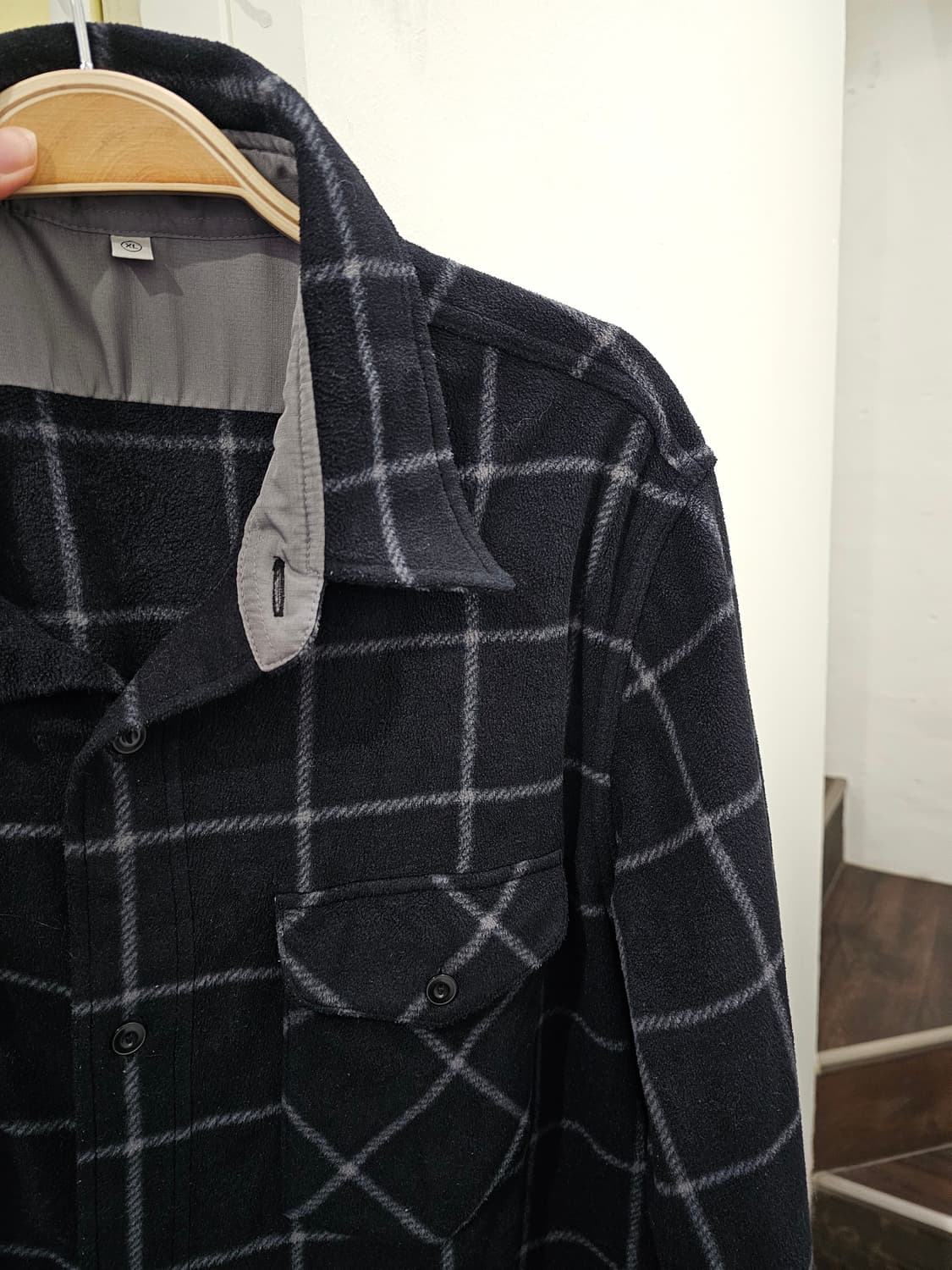 Japan 블랙 체크 플란넬 셔츠 상품이미지5