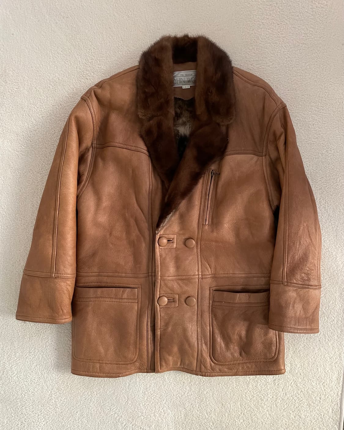 vintage double breasted sheepskin coat 상품이미지1
