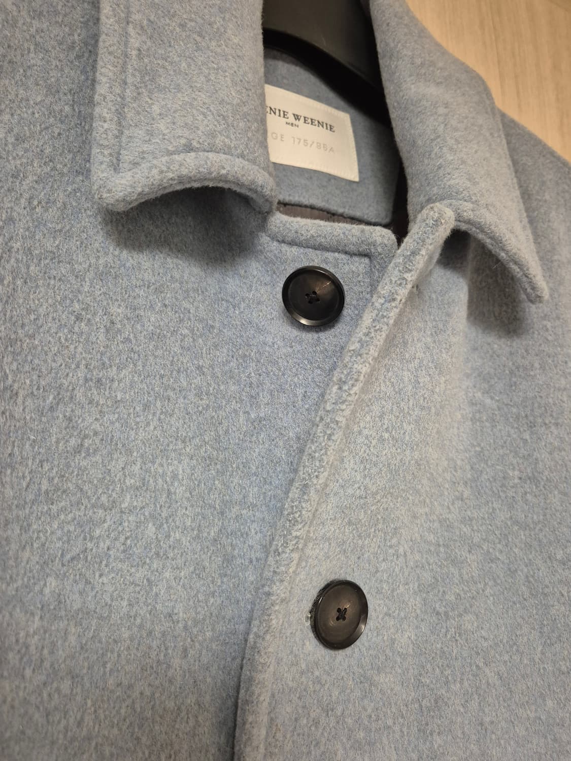 브랜드 멜란지블루 고급울모직 코트 상품이미지2