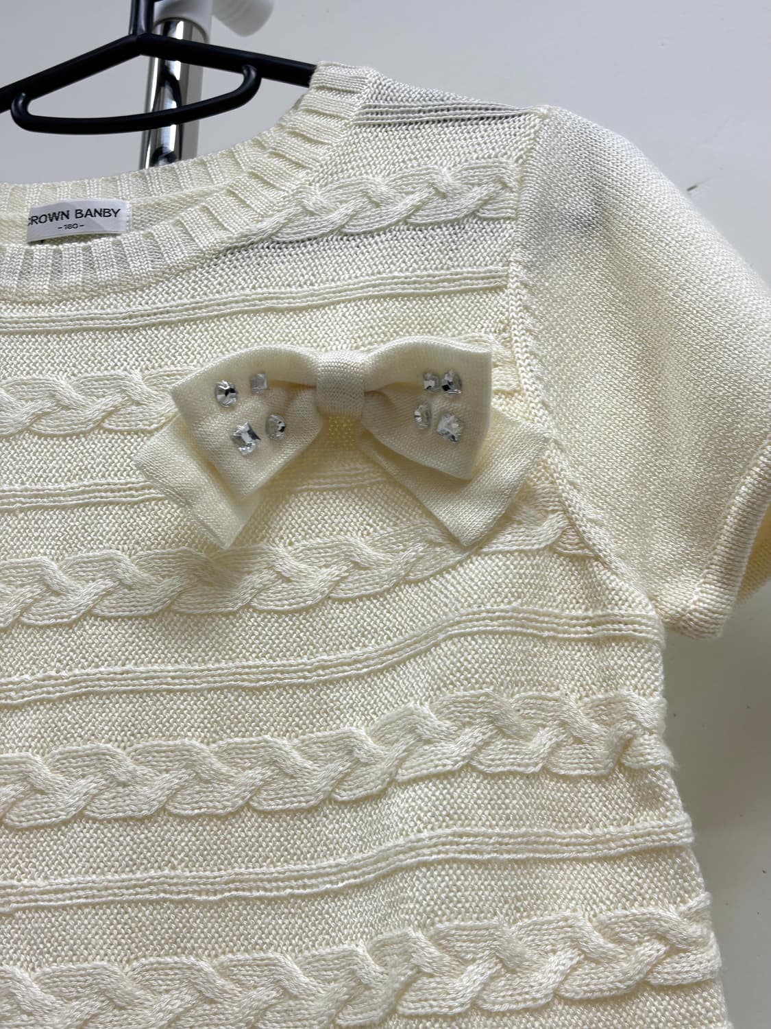 빈티지 리본 아이보리 니트 상품이미지6