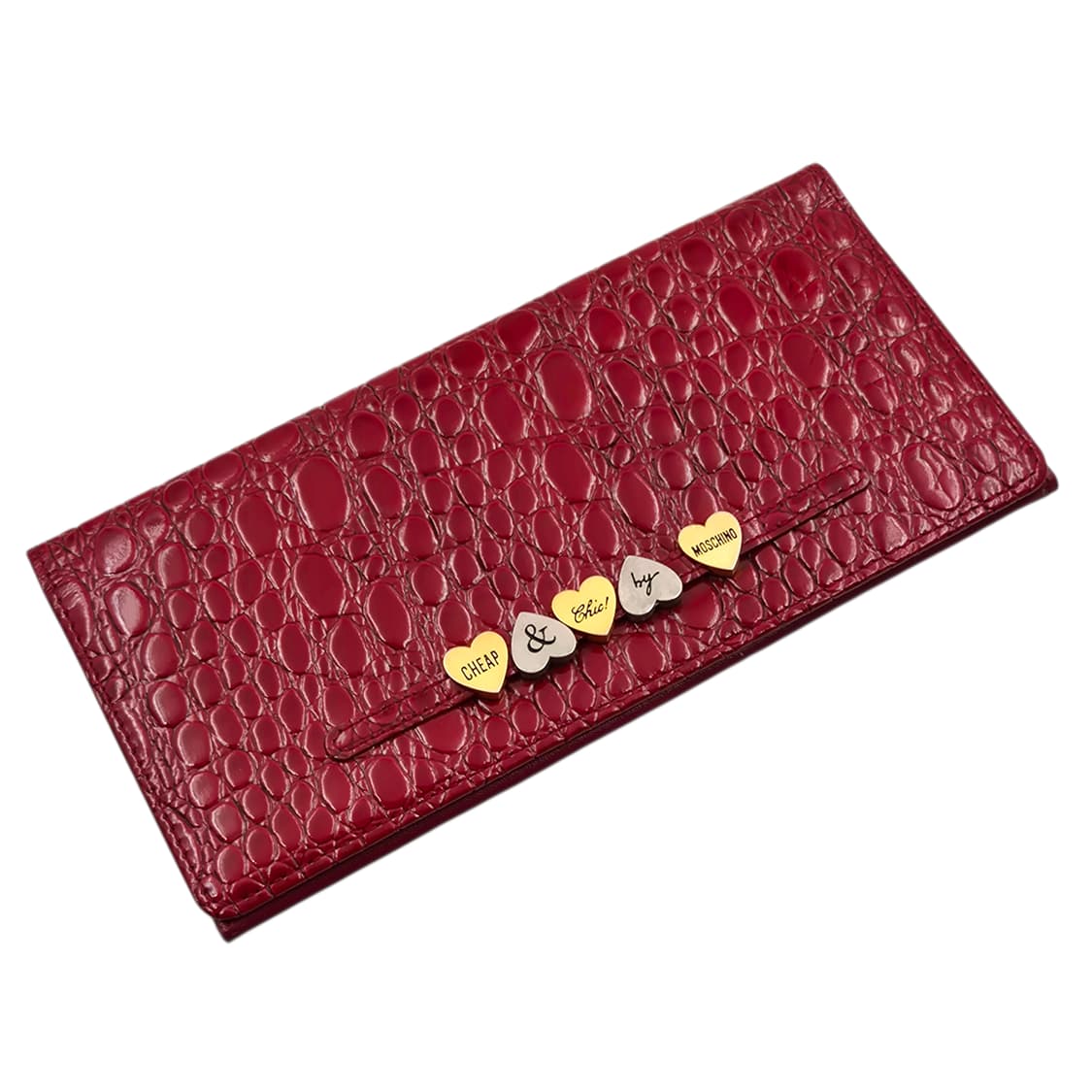 00s 모스키노 칩앤시크 크로커다일 레드 장지갑 상품이미지1